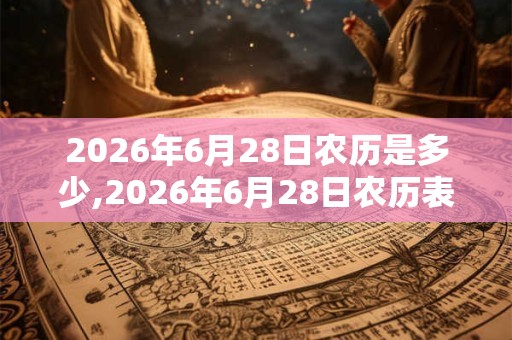 2026年6月28日农历是多少,2026年6月28日农历表