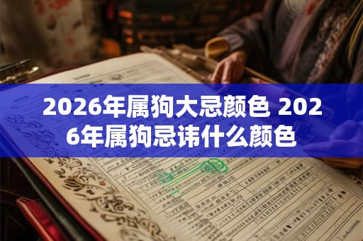 2026年属狗大忌颜色 2026年属狗忌讳什么颜色 2026年属狗大忌颜色 2026年属狗忌讳什么颜色