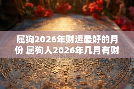 属狗2026年财运最好的月份 属狗人2026年几月有财运