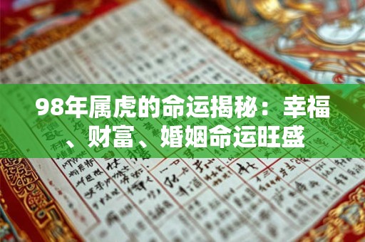 98年属虎的命运揭秘：幸福、财富、婚姻命运旺盛
