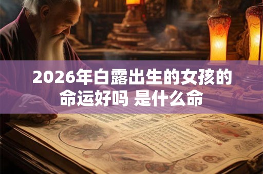 2026年白露出生的女孩的命运好吗 是什么命