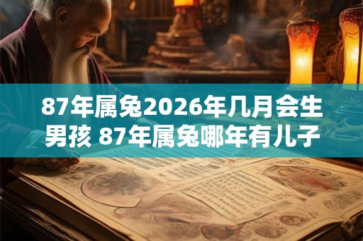 87年属兔2026年几月会生男孩 87年属兔哪年有儿子命