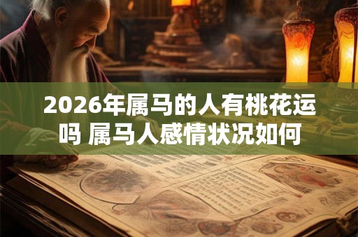 2026年属马的人有桃花运吗 属马人感情状况如何