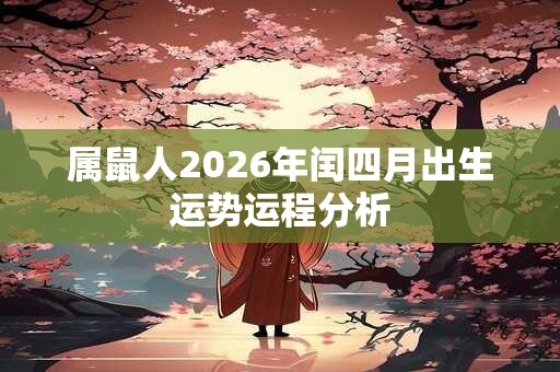 属鼠人2026年闰四月出生运势运程分析