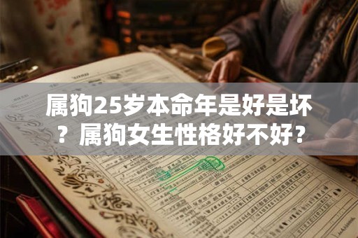 属狗25岁本命年是好是坏？属狗女生性格好不好？