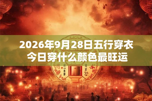 2026年9月28日五行穿衣 今日穿什么颜色最旺运