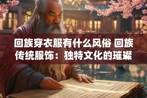 回族穿衣服有什么风俗 回族传统服饰：独特文化的璀璨印记