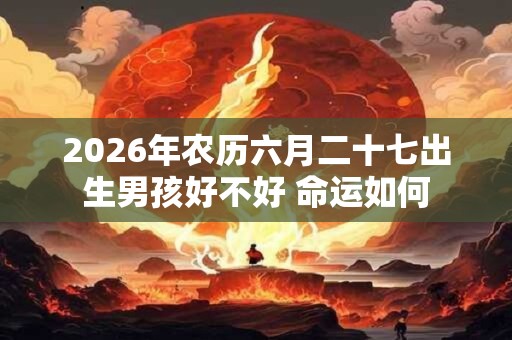 2026年农历六月二十七出生男孩好不好 命运如何