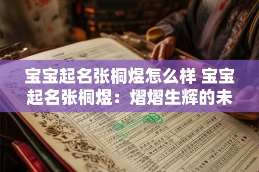 宝宝起名张桐煜怎么样 宝宝起名张桐煜：熠熠生辉的未来之星