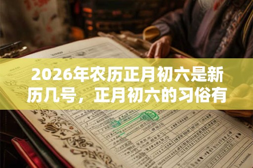 2026年农历正月初六是新历几号，正月初六的习俗有哪些？