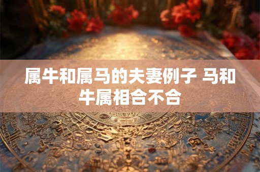 属牛和属马的夫妻例子 马和牛属相合不合