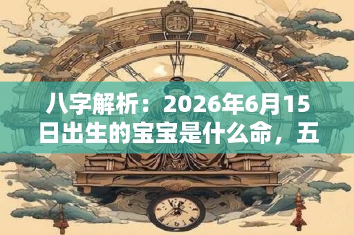 八字解析：2026年6月15日出生的宝宝是什么命，五行缺什么