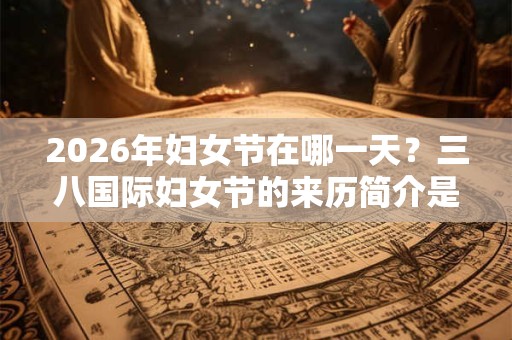 2026年妇女节在哪一天？三八国际妇女节的来历简介是什么？