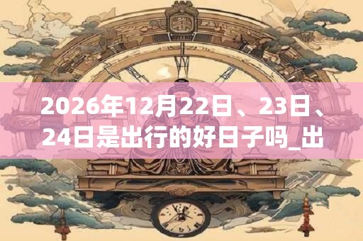 2026年12月22日、23日、24日是出行的好日子吗_出行可以吗