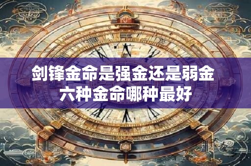 剑锋金命是强金还是弱金 六种金命哪种最好
