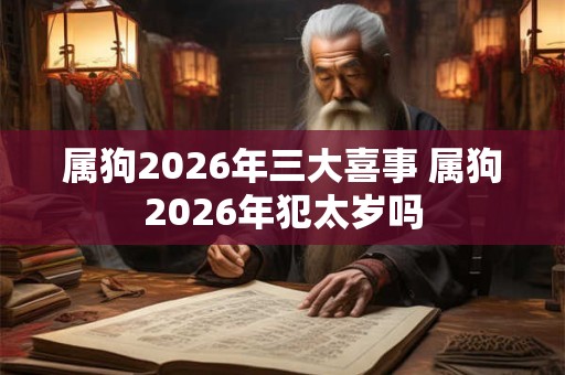 属狗2026年三大喜事 属狗2026年犯太岁吗