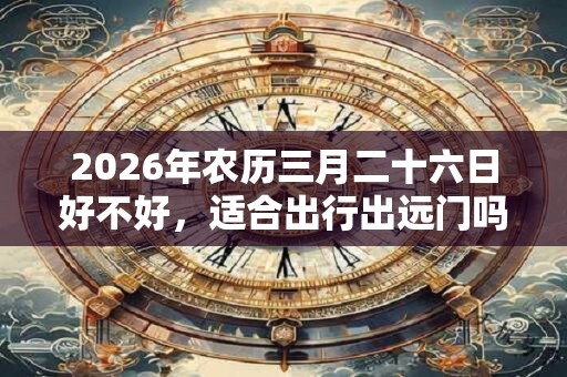 2026年农历三月二十六日好不好，适合出行出远门吗？