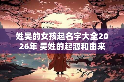 姓吴的女孩起名字大全2026年 吴姓的起源和由来