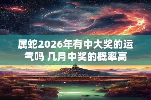 属蛇2026年有中大奖的运气吗 几月中奖的概率高