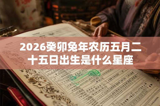 2026癸卯兔年农历五月二十五日出生是什么星座