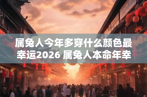 属兔人今年多穿什么颜色最幸运2026 属兔人本命年幸运色