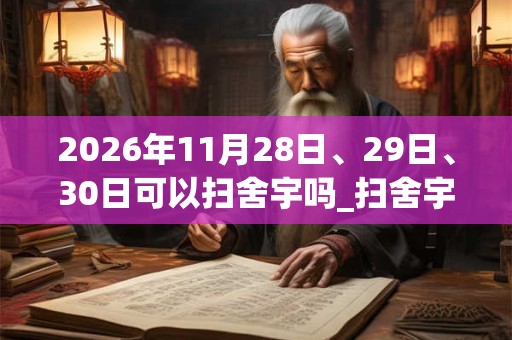 2026年11月28日、29日、30日可以扫舍宇吗_扫舍宇日子好吗