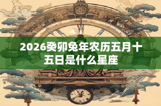 2026癸卯兔年农历五月十五日是什么星座