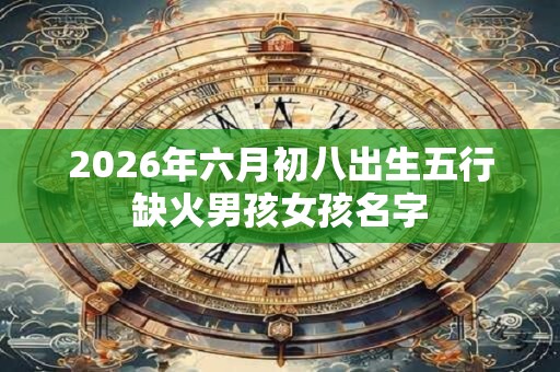 2026年六月初八出生五行缺火男孩女孩名字