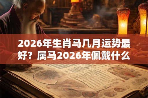 2026年生肖马几月运势最好？属马2026年佩戴什么吉祥物？