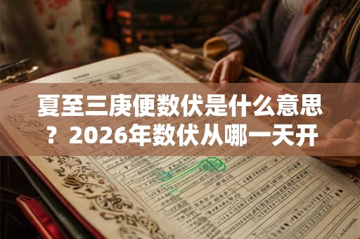 夏至三庚便数伏是什么意思？2026年数伏从哪一天开始？