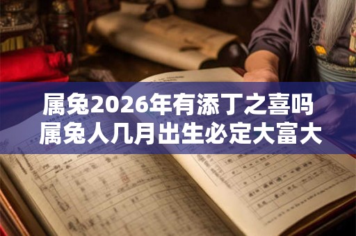 属兔2026年有添丁之喜吗 属兔人几月出生必定大富大贵