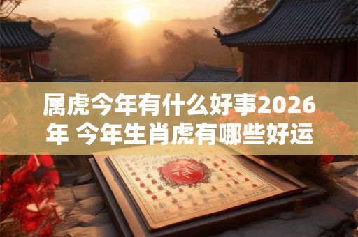 属虎今年有什么好事2026年 今年生肖虎有哪些好运