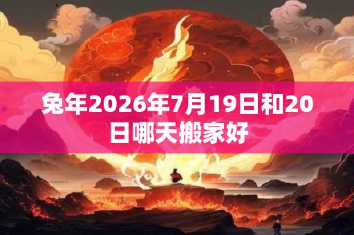 兔年2026年7月19日和20日哪天搬家好