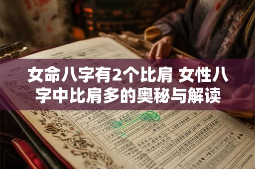 女命八字有2个比肩 女性八字中比肩多的奥秘与解读