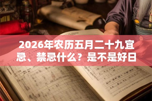2026年农历五月二十九宜忌、禁忌什么？是不是好日子？