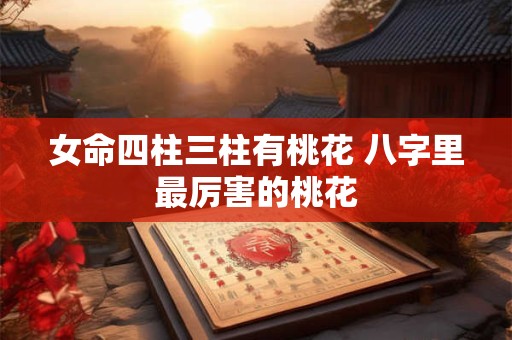 女命四柱三柱有桃花 八字里最厉害的桃花