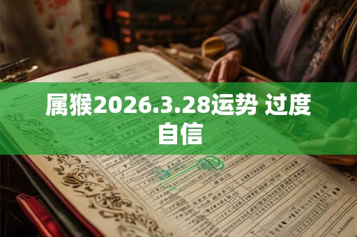 属猴2026.3.28运势 过度自信