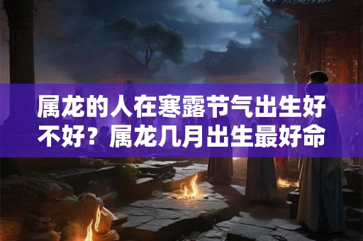 属龙的人在寒露节气出生好不好？属龙几月出生最好命运？