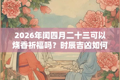 2026年闰四月二十三可以烧香祈福吗？时辰吉凶如何？