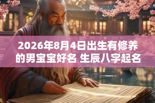2026年8月4日出生有修养的男宝宝好名 生辰八字起名免费取名
