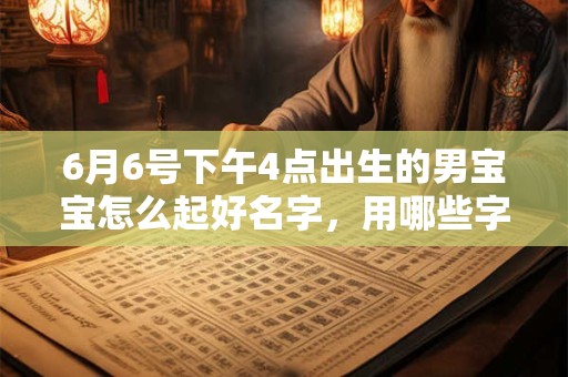 6月6号下午4点出生的男宝宝怎么起好名字，用哪些字好