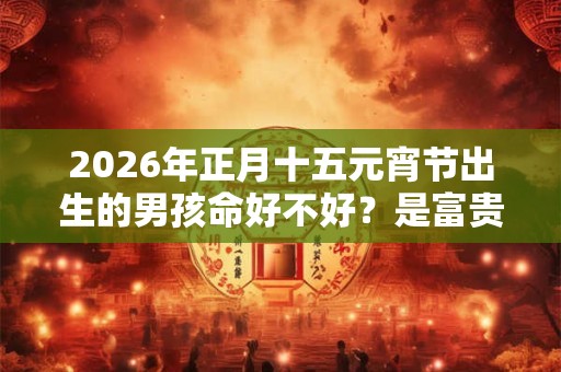 2026年正月十五元宵节出生的男孩命好不好？是富贵命吗？