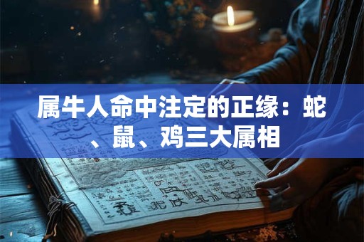 属牛人命中注定的正缘：蛇、鼠、鸡三大属相