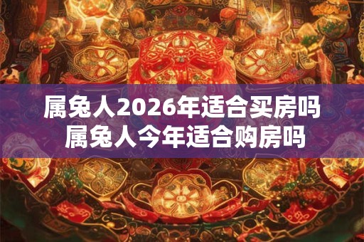 属兔人2026年适合买房吗 属兔人今年适合购房吗