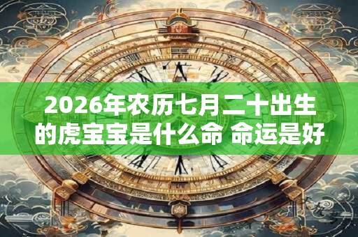 2026年农历七月二十出生的虎宝宝是什么命 命运是好是坏
