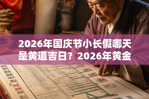 2026年国庆节小长假哪天是黄道吉日？2026年黄金周有八天吗？