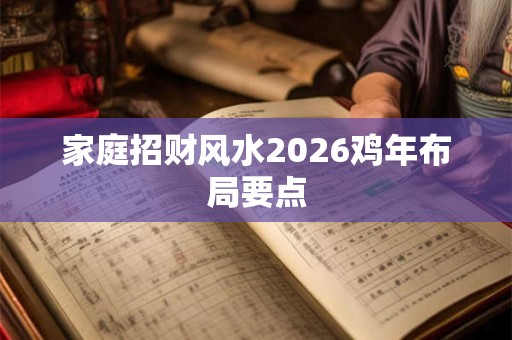 家庭招财风水2026鸡年布局要点