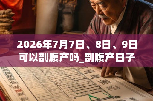2026年7月7日、8日、9日可以剖腹产吗_剖腹产日子好吗