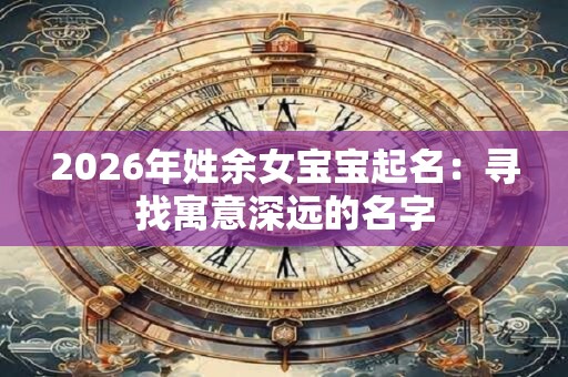 2026年姓余女宝宝起名：寻找寓意深远的名字