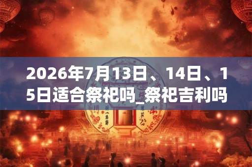 2026年7月13日、14日、15日适合祭祀吗_祭祀吉利吗